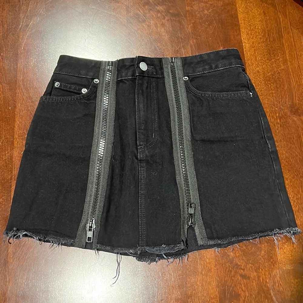 CarMar Denim Black Denim Jean Skirt Size 27